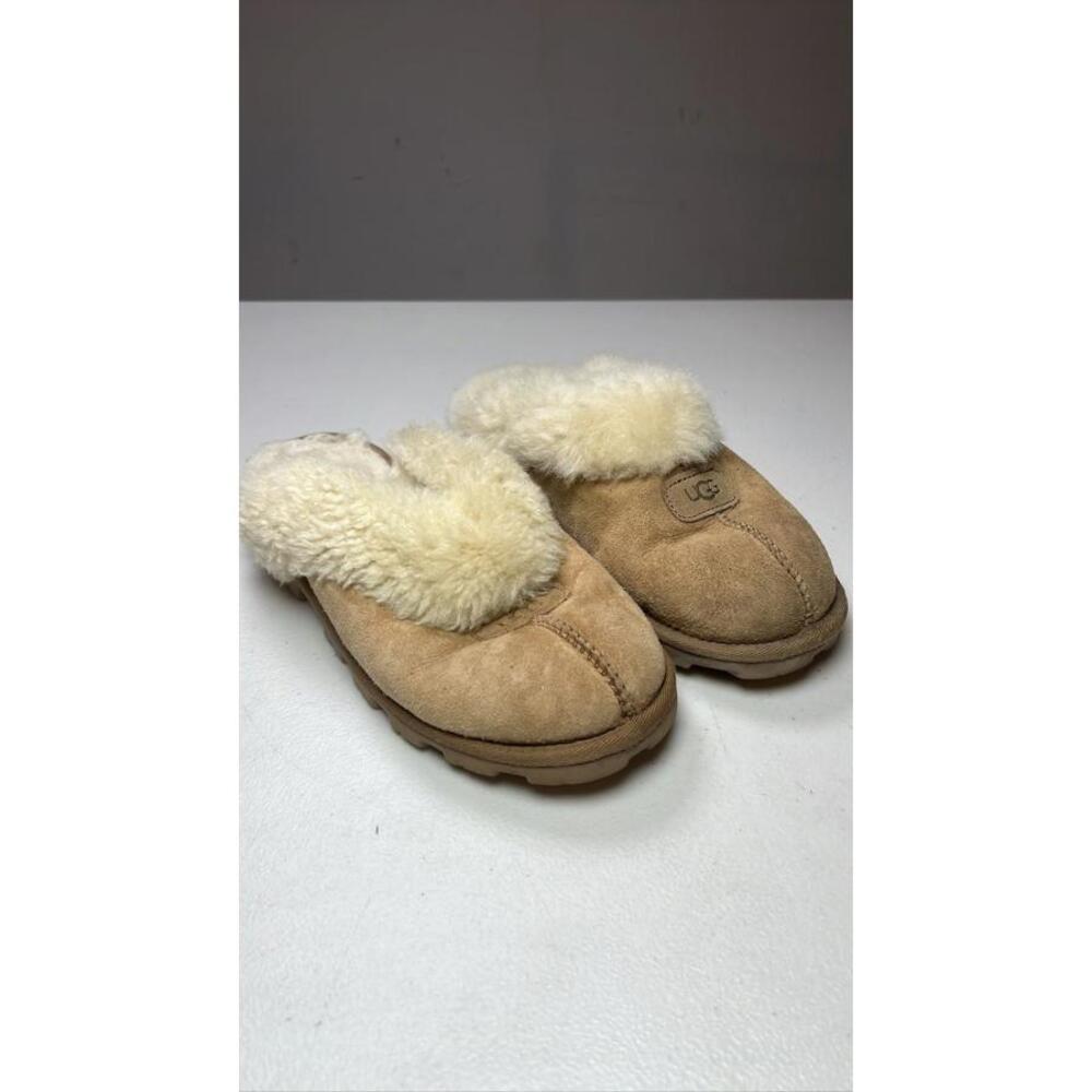 UGG Coquette Women's Chestnut Suede Sheepskin Slippers 5125 Size 8